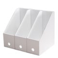 Miniatyrbilde 1 av 5: #Pakke med 3 A4 Dokumentmapper Solid Papp Hvit#