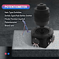 Pikkukuva 5 / 5: 10K Joystick Potentiometri, JH-D400X-R4 10K Joystick Reset Potentiometri Painikeohjain Mobiilivalokuvausjärjestelmään Teolliseen ja Tieteelliseen Käyttöön