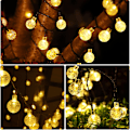 Miniatyrbillede 5 af 5: /#/Solcelled Lyskæde Udendørs, 50 LED 23ft Krystal Globe med 8 Mod/#/