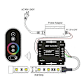Miniatyrbillede 4 af 5: Led RF Fjernbetjening RGB Controller til RGB Strip, 10A/Kanal, DC12V/24V, Touch Panel Lysdæmper, Max 20m