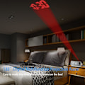 Miniatyrbild 3 av 5: Projektionsdigital (Vit) Väckarklocka för Sovrum LED Väckarklocka