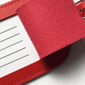Miniatyrbillede 4 af 7: #1 stk. Kuffertmærke, indchecket boarding læder PU kuffertmærke, rød#