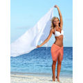 Miniatyrbillede 4 af 5: #Sort Orange 2 Stykker Kvinder Strand Wrap Sarong Bikini Cover Up Skørter Wrap til Chiffon Badetøj#