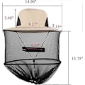 Miniatyrbillede 4 af 5: Myggenet Hat Solhat Bucket Hat med Skjult Net Mesh til Fiskeri Vandring Biavl