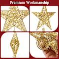 Miniatyrbilde 3 av 5: #Gullglitter Juletre Stjerne for Juletrepynt, 2#