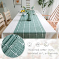 Miniatyrbillede 1 af 5: *Rektangulær bomuldslinned dug Solid Plaid broderi kvast*