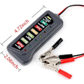 Miniatyrbillede 2 af 5: 1 stk. Bilbatteritester 12V Bilbatteri Belastningstester Test Batteritilstand og Generatoropladning Passer til Bil Lastbil Motorcykel ATV SUV Båd (Sort #2