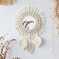 Pikkukuva 3 / 5: /#/Macrame Seinälle Ripustettava Peili - Boho Reunus Pyöreä Käsityö/#/