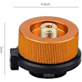 Miniatyrbild 2 av 5: 3-delad Adapter för Utomhuscampingkök för Campingvärmare Brännare, Gaspatron Huvudkonvertering Munstycksflasktyp