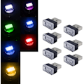 Miniatyrbillede 1 af 5: 7 stk USB-LED Bil Interiør Atmosfærisk Lampe, Nat LED Dekoration