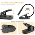 Pikkukuva 4 / 5: Musta silmien suojaava lukulampi, 9 kpl USB-ladattavaa LED-valoa