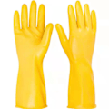 Miniatyrbillede 6 af 6: #Genanvendelige husholdningshandsker gule 1 stk Gummi opvaskhandsker ekstra tykke lange ærmer#