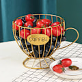 Miniatyrbillede 2 af 5: Jern Frugt Skål Kaffe Pod Form Frugtbeholder Snacks Disp