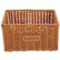 Miniatyrbilde 3 av 5: Imitert Rattan Vevd Blomsterkurv Rustikk Oppbevaring Vevd Kurv Rektangulær Blomsterkurv Dekor