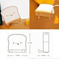 Miniatyrbillede 2 af 5: LED Toast Brød Natlampe med Genopladelig og Timer Bærbar Soveværelse Sengelampe