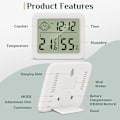 Miniatyrbillede 1 af 5: *Hjem Termometer LCD Termometer Hygrometer Indendørs Digital Tempera*