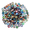 Miniatyrbild 3 av 4: 1 Set 50 st Blandade Runda Mosaikplattor för Hantverk Glasmosaikmaterial för Smyckestillverkning (Färgglada 12MM)