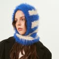 #Faux Sable Randig Hatt - Blå, Design Niche Sektion Tröja Ull#