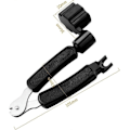 Miniatyrbilde 2 av 5: 2 stk. Profesjonell Gitarstrengvinder 3 i 1 Gitarstrengvinder med Strengvinder Strengkutter Strengpinnetrekker Reparationsverktøy for Western Gitar