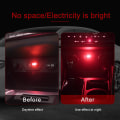 Pikkukuva 4 / 5: 4 kpl Punainen USB-LED Auton Sisätilan Tunnelmavalo, Yö LED Deko