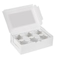 Miniatyrbillede 1 af 2: Toyvian 10 stk. hvide papiremballageæsker Cupcake-beholdere Miljøvenlige bage-muffinæsker Små indsatser Kageholder Cookie Gaveæsker Festartikler f