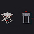 Miniatyrbild 5 av 5: *Fällbar stol Utomhus Bärbar Fällbar Stol Fällbar Pall Tjockning Mazha Enkel Fällbar Fiske Pall Liten Bänk Grön (Stor)*