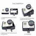 Miniatyrbillede 4 af 5: Gopro Hero 3 3+ 4 Beskyttende Sort Ramme Etui