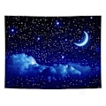 Miniatyrbild 5 av 5: Natt Himmel Gobeläng, Mörkblå Kosmisk Stjärnklar för Sovrum Sovsal Vardagsrum Kontor Daglig Dekorativ Gobeläng Väggkonst Deco Gobeläng 150 cm x