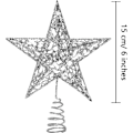 Miniatyrbilde 4 av 5: *1 stk Glitter juletrepynt Metall juletretopp Hallow*