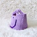 Miniatyrbillede 1 af 4: Strikkehåndtaske ren håndstrik uld smiley smiley taske c