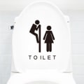 Pikkukuva 1 / 2: WC-hymiötarra Hauska kylpyhuoneen ja keittiön seinätarra Toi