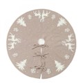 Miniatyrbillede 2 af 5: #Beige, 92cm, Juletræstæppe, Træskørt, Elg-Juledekoration#