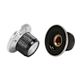 Miniatyrbild 2 av 5: 12 st Potentiometer-knappar i metall med 0-9 ratt för 6 mm axel