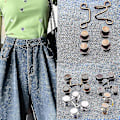 Miniatyrbild 2 av 5: 20 Delar Justerbart Midjespänne Förlängningsset Jeans Förlängare Midjeförlängare Knapp För Byxor Justerbar Jeansknapp Perfekt Passform Direktknapp