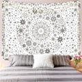Pikkukuva 2 / 4: 130x150cm Bohemian Mandala Seinävaate Tapetti Luonnon Sisustukseen