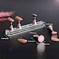 Miniatyrbild 4 av 5: 2 Set Rosa Nagelhållare för Press-on Nageldisplayer, Magnetiska Lösnagelshållare för Målningsövningar, Akryl Nagelkit Tillbehör Fo