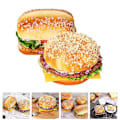 Pikkukuva 2 / 3: 2 kpl Keinotekoinen Simulaatio Burger Malli Väärennetty Burger Koristeet Leipomo Valokuvaus Rekvisiitta