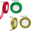 /#/4 ruller 4/5 tommer i bredde jule metallisk glitter organza/#/