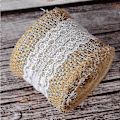Miniatyrbild 2 av 3: 5 Rullar 2 meter Linne Rulle Jute Diy Handgjord Spets Bröllop Hantverk Linne Rulle