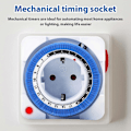 Miniatyrbilde 3 av 5: Elektrisk Stikkontakt Timer, Elektrisk Stikkontakt Timer 24 Timers Timer Stikkontakt 96 Brytersegmenter Programmerbar Timer Bryter med Indikatorlys 16A A