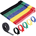 Miniatyrbilde 3 av 5: *100 stk. gjenbrukbare kabelbindere i nylon med mikrofiberlås*