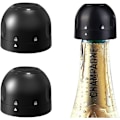 Miniatyrbillede 2 af 5: Genanvendelig Mousserende Vinprop 2 stk Sort Champagneprop Cha