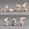 Miniatyrbillede 1 af 4: *7 søde kanin simulation mini dyr plast model dukke tegneserie m*
