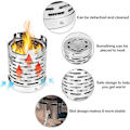Miniatyrbilde 4 av 5: Varmeovn Topp Gasskomfyr Diealles Bærbar Varmeovn Topp For Campingkomfyr Rustfritt Stål Campingvarmer Mini Varmelampe For Gasskomfyr Campingkomfyr Telt