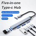 Pikkukuva 2 / 5: Type-C 5-in-1 -keskitin USB 3.0 -porteilla, nopea tiedonsiirto, helppo laitteiden liitäntä, telakointiasema, puhelintarvike
