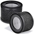 Miniatyrbilde 1 av 5: Passer til AP001 EE014 Filter, 2-pakning H13 True HEPA erstatningsfilter kompatibelt med TaoTronics TT-AP001 og VAVA VA-EE014