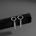 Miniatyrbillede 4 af 5: #Retro rektangulære øreringe til mænd 12 mm indre diameter#