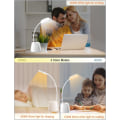 Miniatyrbilde 1 av 5: Skrivebordslampe, Dimbar Barnelampe med 3 Lysmoduser, Oppladbar