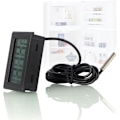 Miniatyrbillede 3 af 5: Digitalt LCD Termometer Temperatur Monitor med Ekstern Probe til Køleskab Fryser Akvarium - Sort
