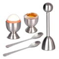 Miniatyrbilde 1 av 5: Egg Cracker Topper Cutter Sett For Myke Kokte Egg Rustfritt Stål